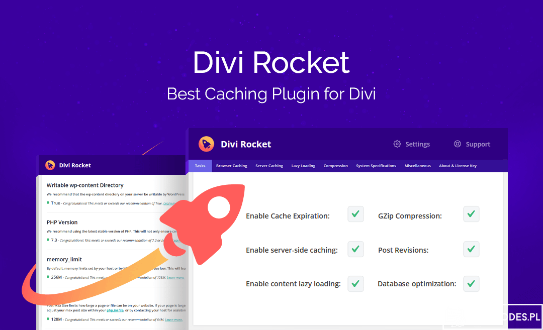 divi_rocket_featured_image Wtyczka Divi Rocket - Wtyczka buforująca dla Divi tanie wtyczki wordpress