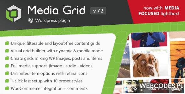 Media Grid Wtyczka Media Grid WordPress Responsive Portfolio wtyczki woocommerce